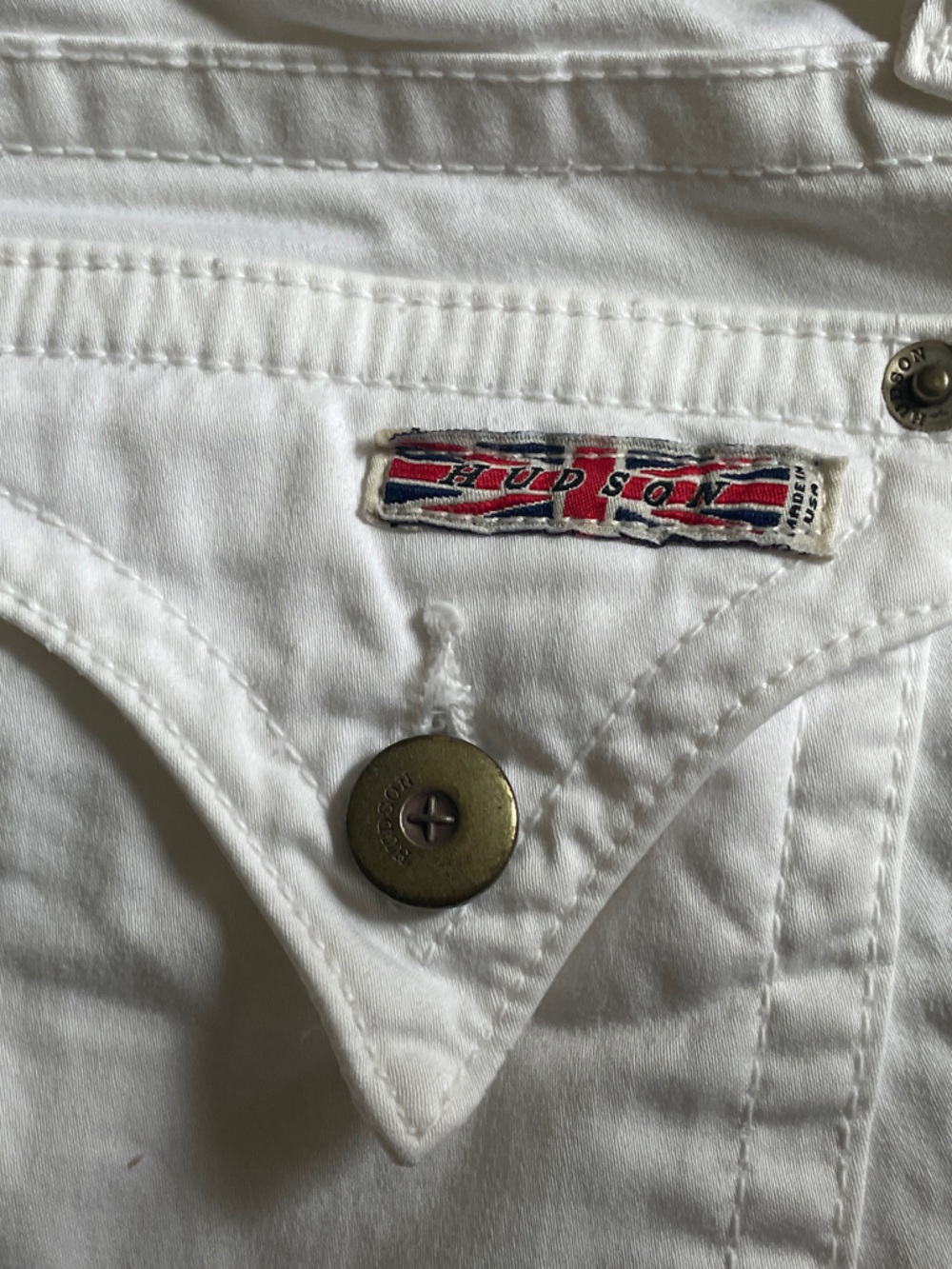 Hudson Jeans White Wide-Leg Flare Denim sz 24 - Picture 7 of 7